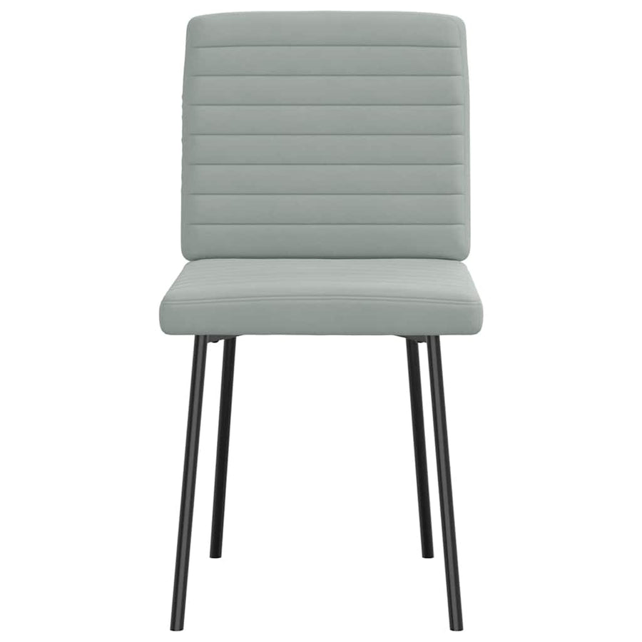 Eetkamerstoelen 6 st fluweel lichtgrijs