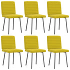Eetkamerstoelen 6 stuks fluweel geel
