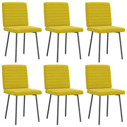 Eetkamerstoelen 6 stuks fluweel geel