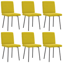 Eetkamerstoelen 6 st fluweel geel