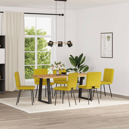 Eetkamerstoelen 6 st fluweel geel