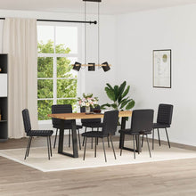 Eetkamerstoelen 6 st kunstleer zwart