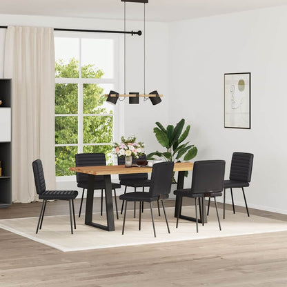 Eetkamerstoelen 6 st kunstleer zwart