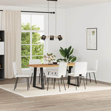 Eetkamerstoelen 6 st kunstleer wit