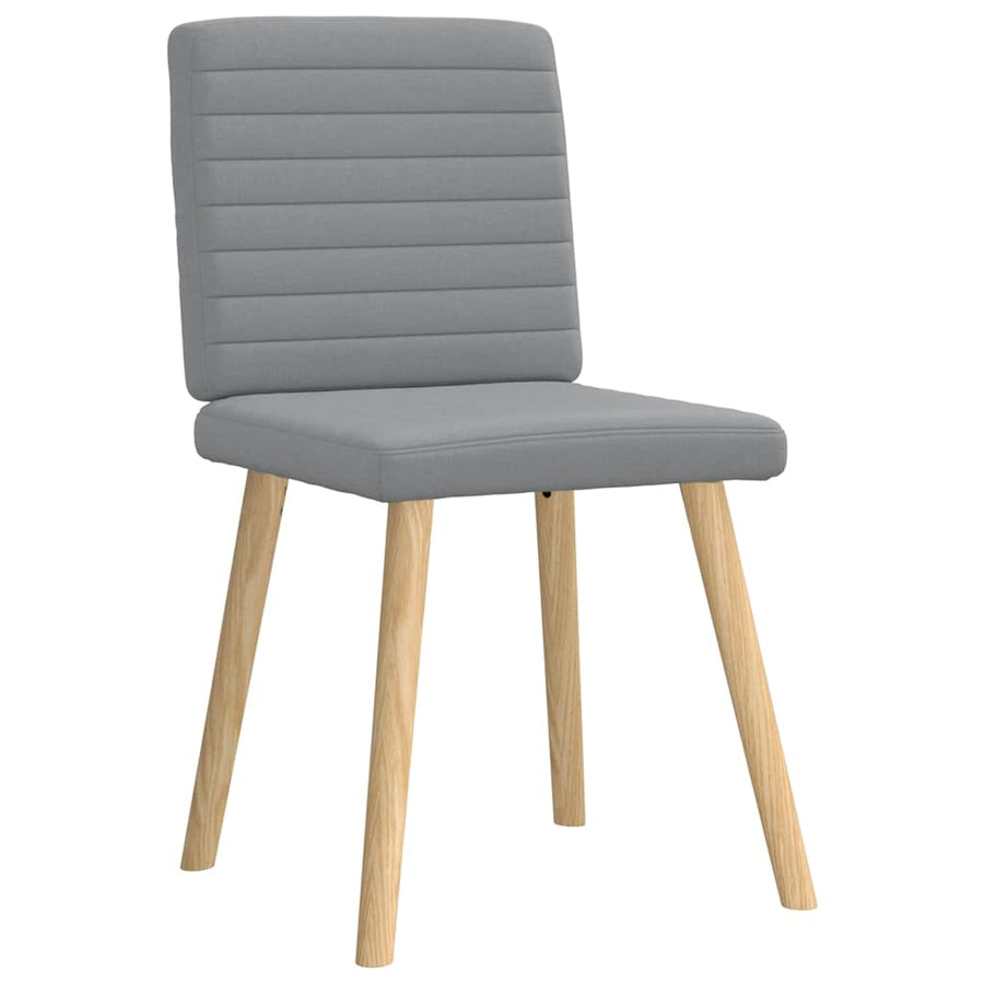 Eetkamerstoelen 6 st stof lichtgrijs