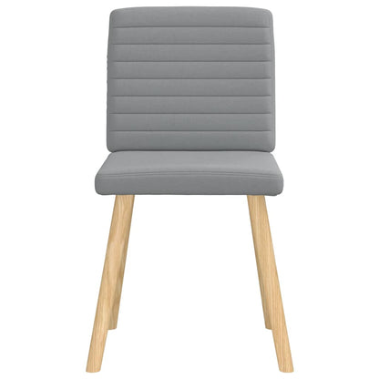 Eetkamerstoelen 6 st stof lichtgrijs