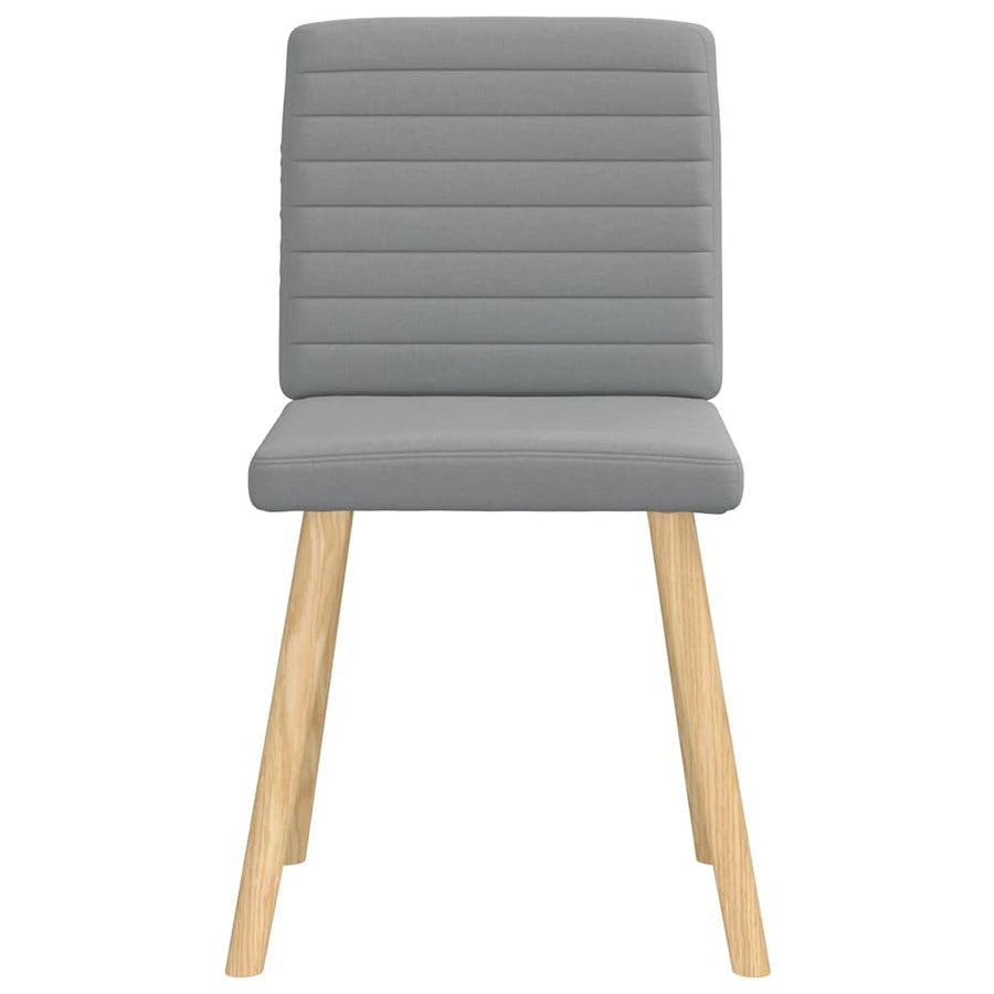 Eetkamerstoelen 6 st stof lichtgrijs