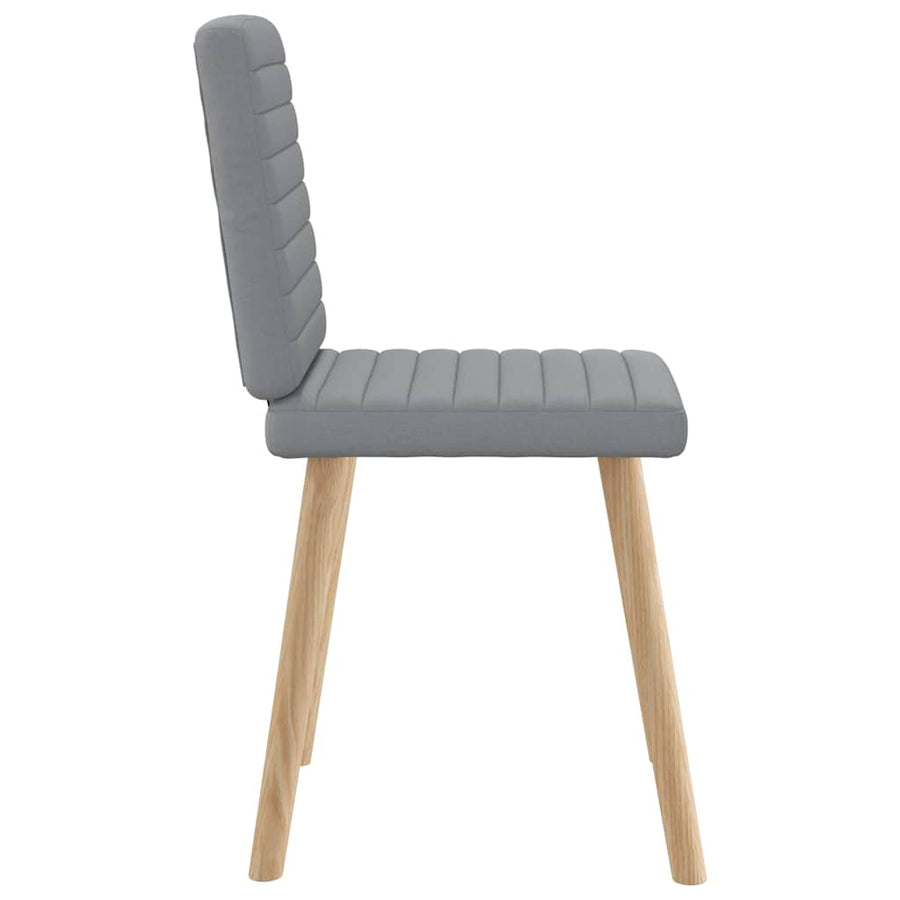 Eetkamerstoelen 6 st stof lichtgrijs