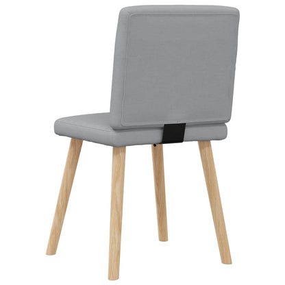 Eetkamerstoelen 6 st stof lichtgrijs