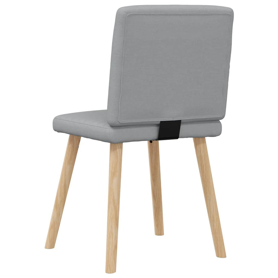 Eetkamerstoelen 6 st stof lichtgrijs