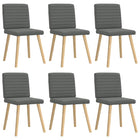 Dining chairs 6 pcs fabric dark gray