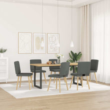 Eetkamerstoelen 6 st stof donkergrijs