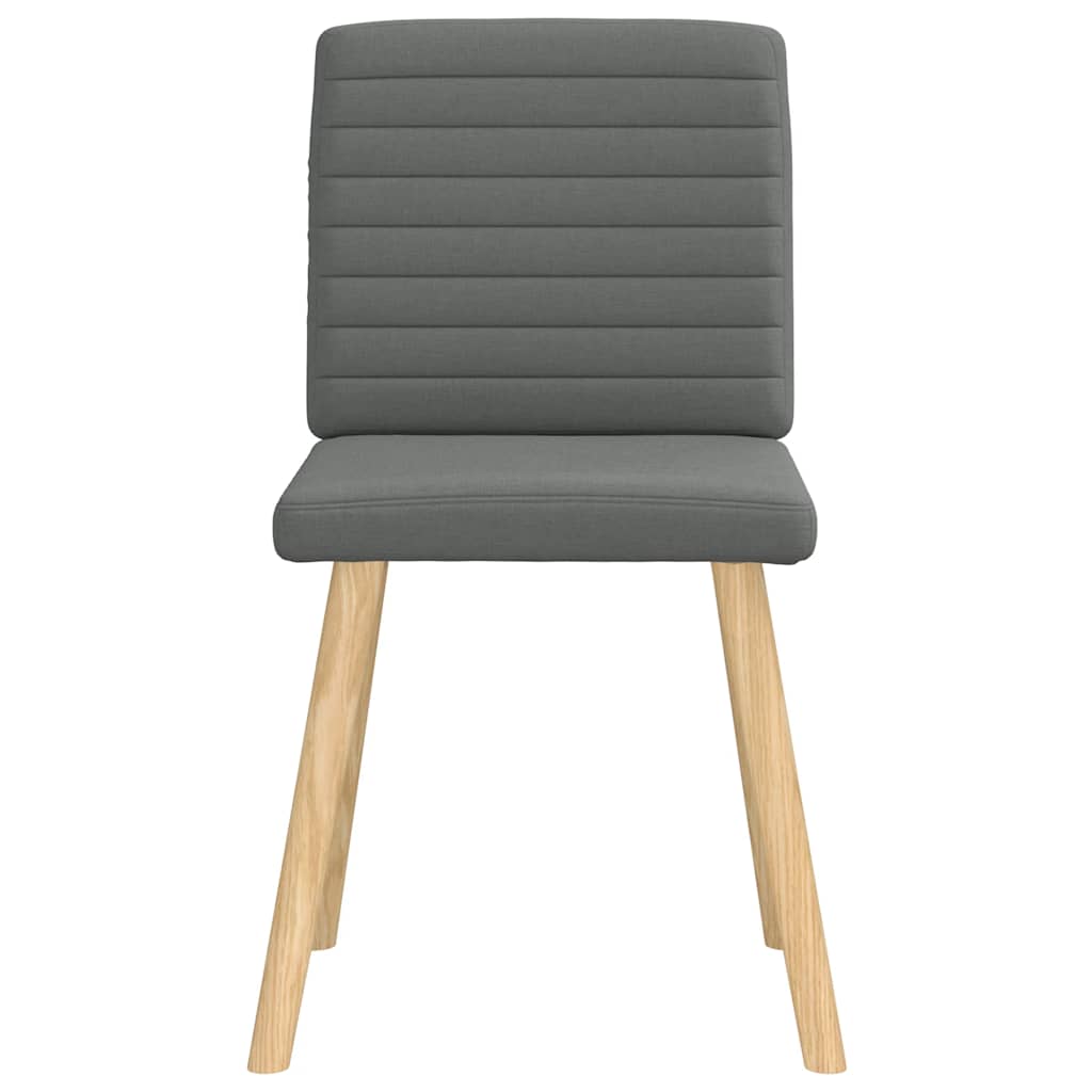 Eetkamerstoelen 6 st stof donkergrijs