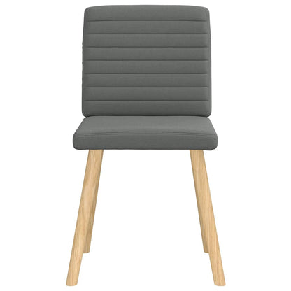 Eetkamerstoelen 6 st stof donkergrijs