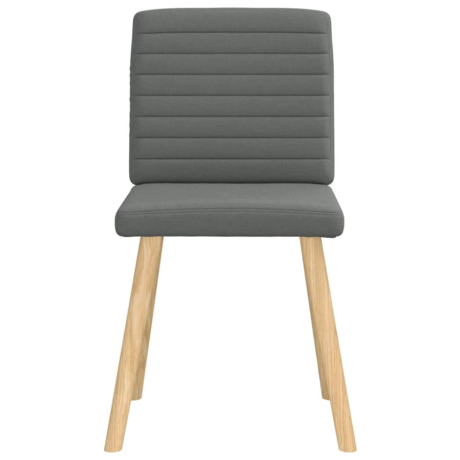 Eetkamerstoelen 6 st stof donkergrijs
