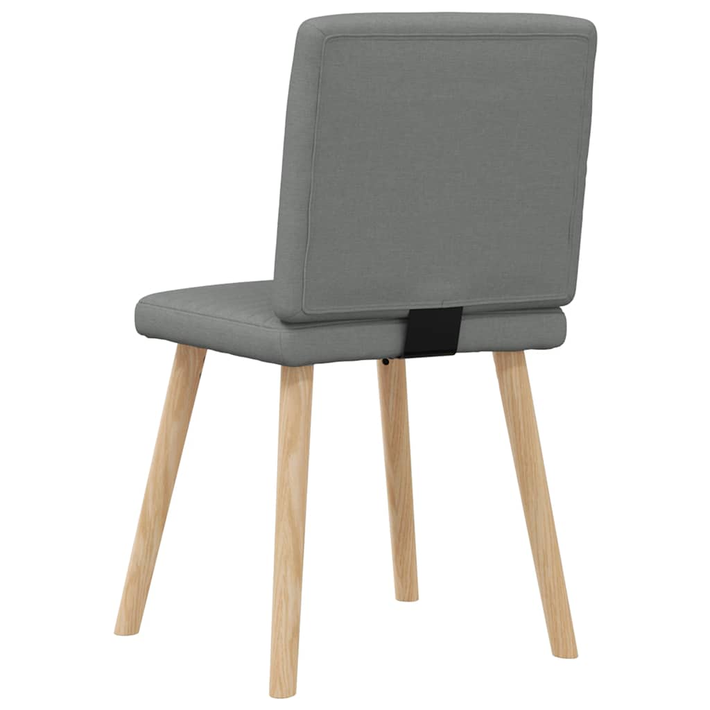 Eetkamerstoelen 6 st stof donkergrijs