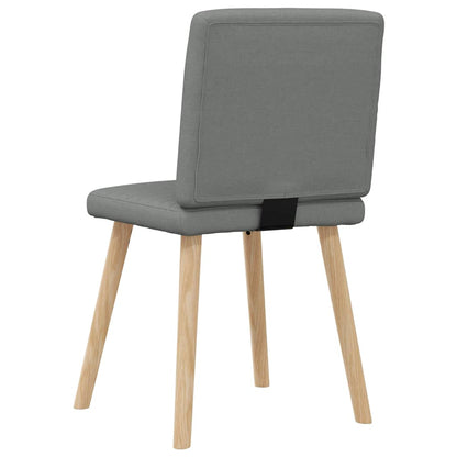 Eetkamerstoelen 6 st stof donkergrijs