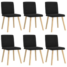 Eetkamerstoelen 6 st stof zwart