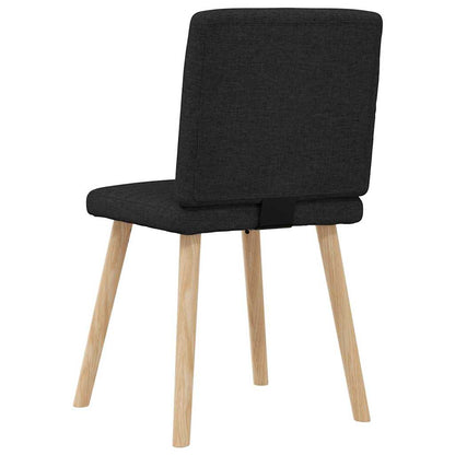 Eetkamerstoelen 6 st stof zwart