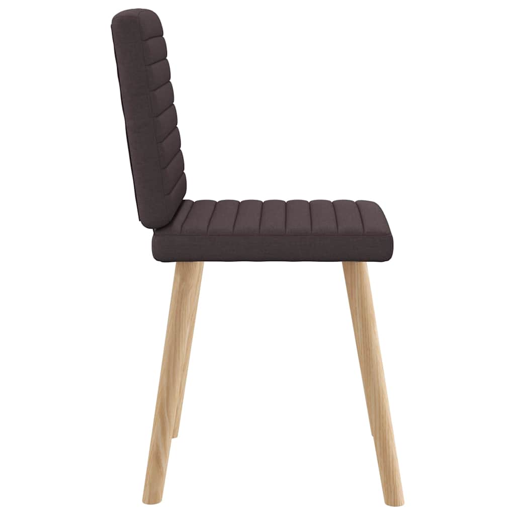 Eetkamerstoelen 6 st stof donkerbruin