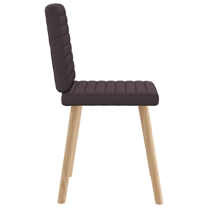 Eetkamerstoelen 6 st stof donkerbruin