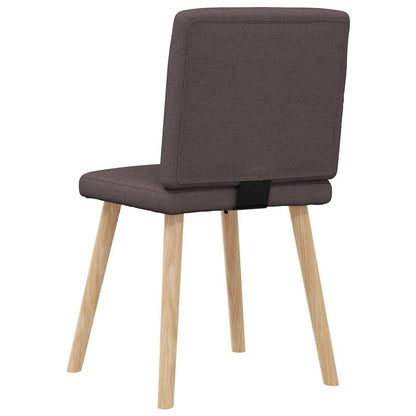 Eetkamerstoelen 6 st stof donkerbruin