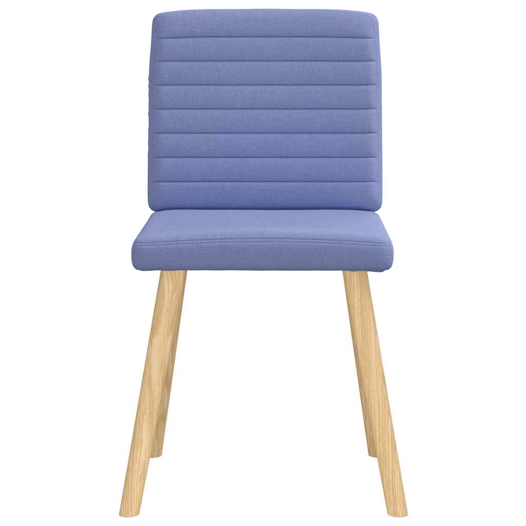Eetkamerstoelen 6 st stof jeansblauw