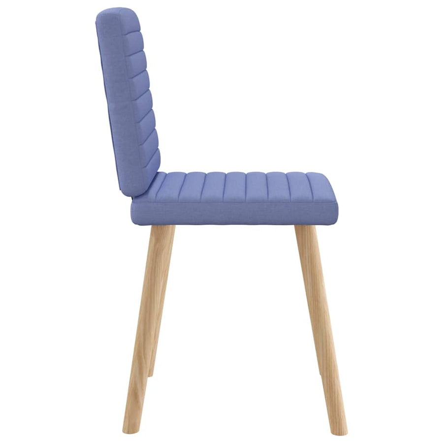 Eetkamerstoelen 6 st stof jeansblauw