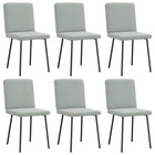 Eetkamerstoelen 6 st fluweel lichtgrijs 45x54x83 cm