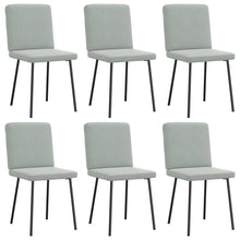 Eetkamerstoelen 6 st fluweel lichtgrijs