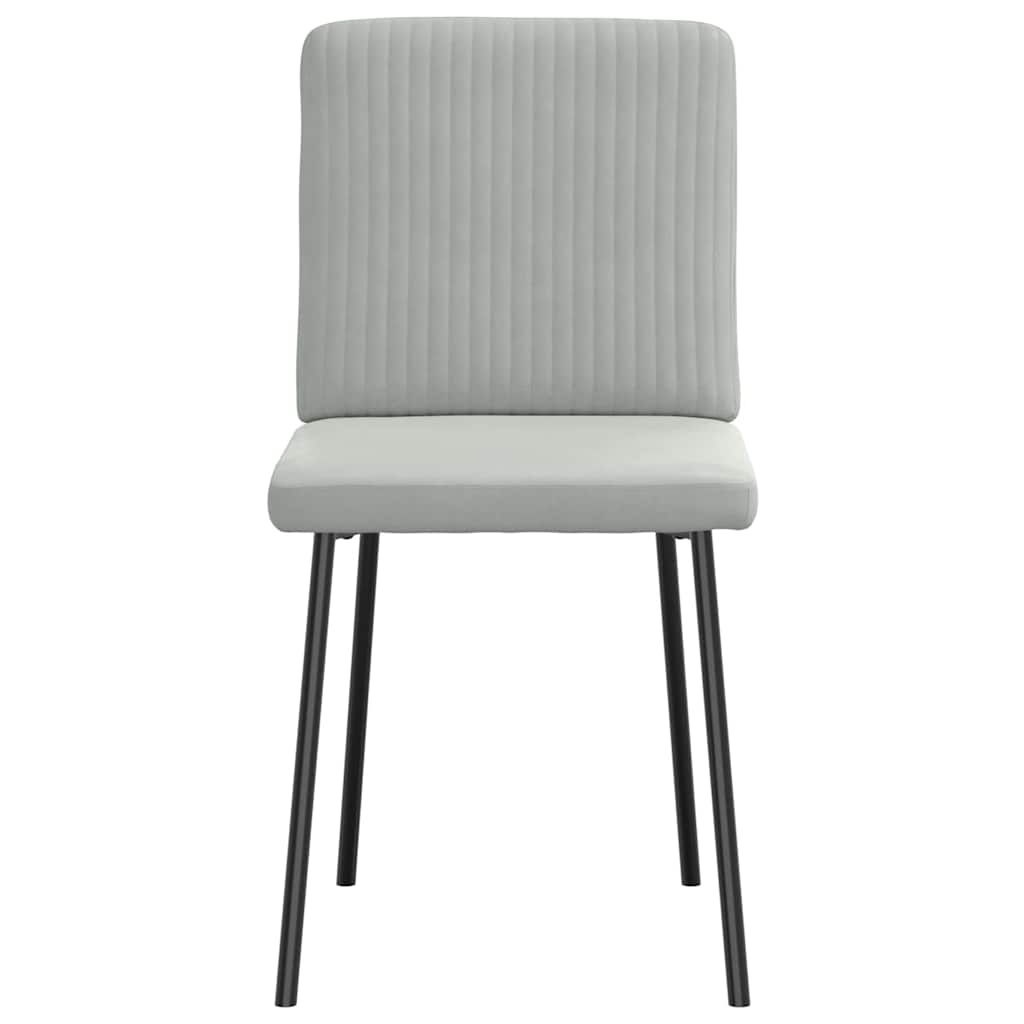 Eetkamerstoelen 6 st fluweel lichtgrijs