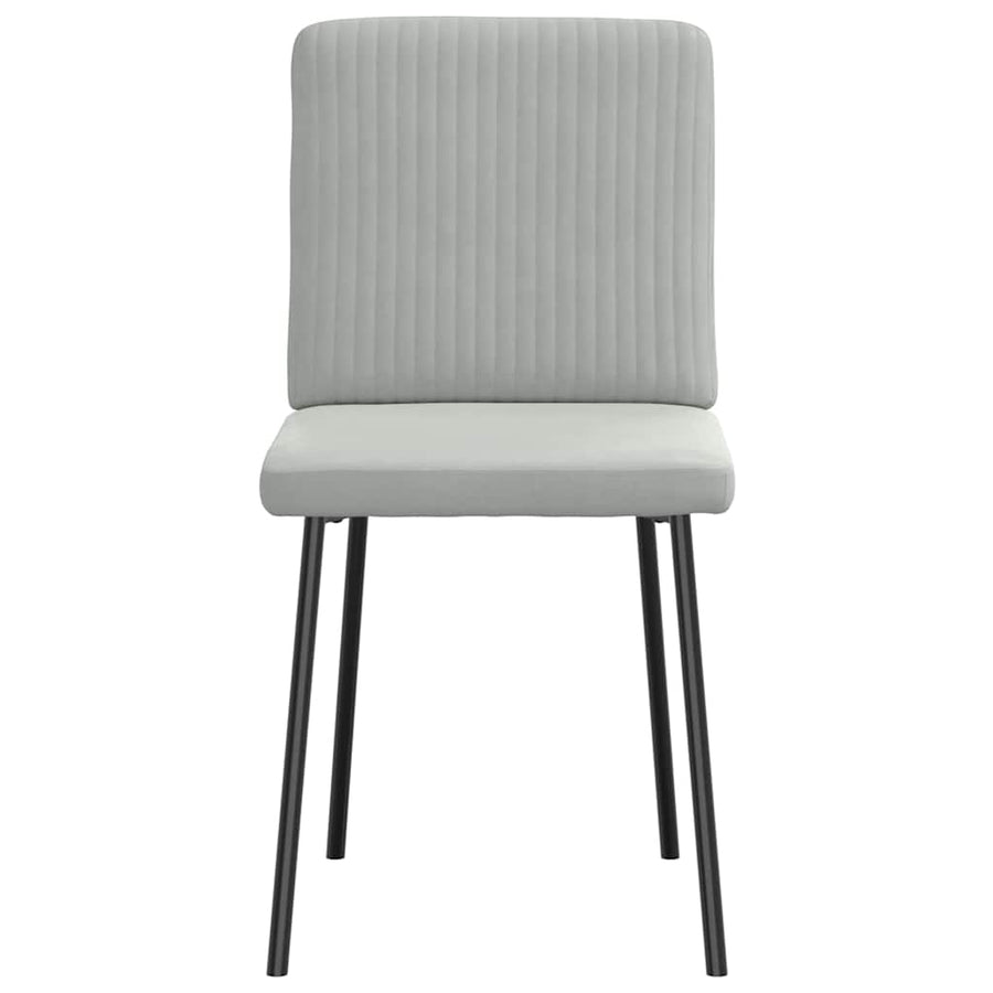 Eetkamerstoelen 6 st fluweel lichtgrijs
