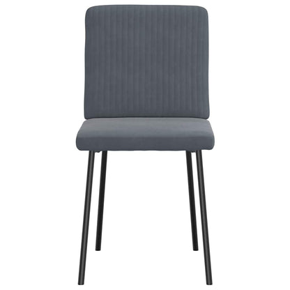 Eetkamerstoelen 6 st fluweel donkergrijs