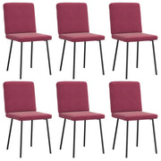 Eetkamerstoelen 6 st fluweel wijnrood 45x54x83 cm