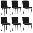Eetkamerstoelen 6 stuks fluweel zwart