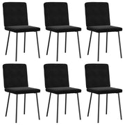 Eetkamerstoelen 6 stuks fluweel zwart