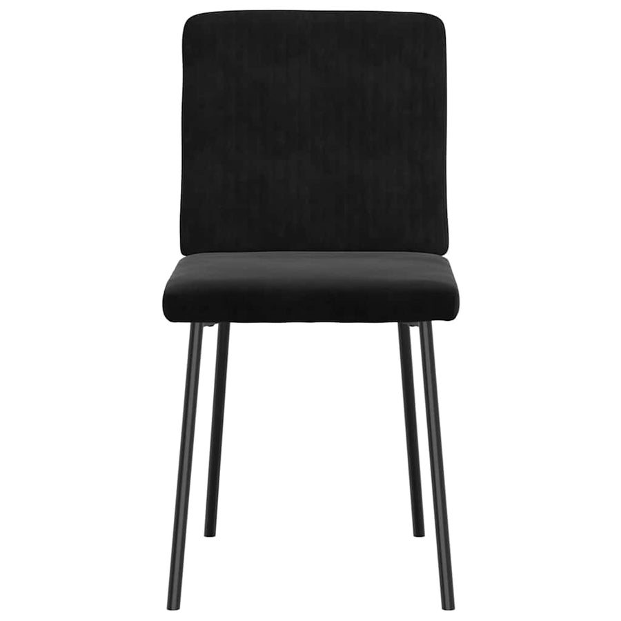 Eetkamerstoelen 6 st fluweel zwart