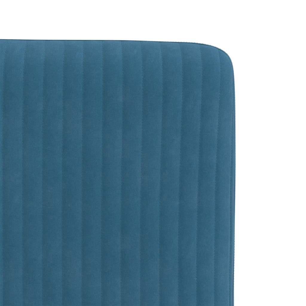 Eetkamerstoelen 6 st fluweel blauw