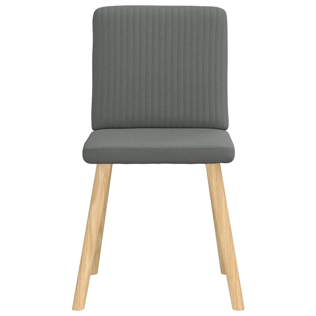 Eetkamerstoelen 6 st stof donkergrijs