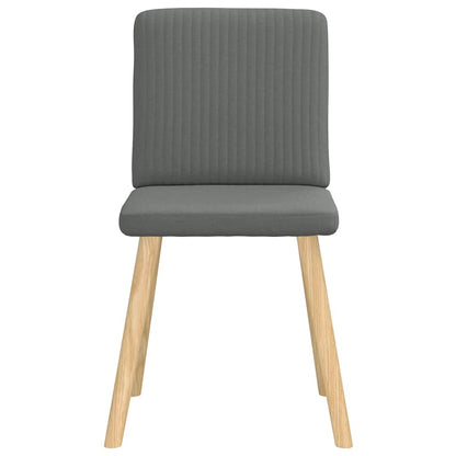 Eetkamerstoelen 6 st stof donkergrijs