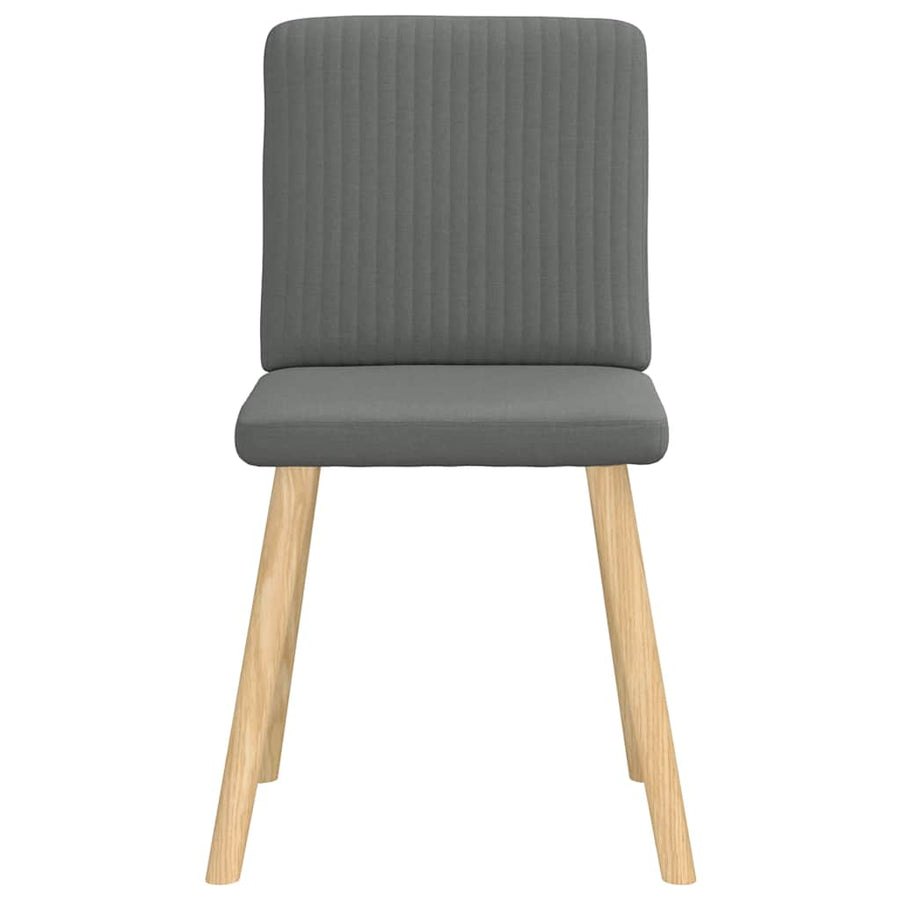 Eetkamerstoelen 6 st stof donkergrijs