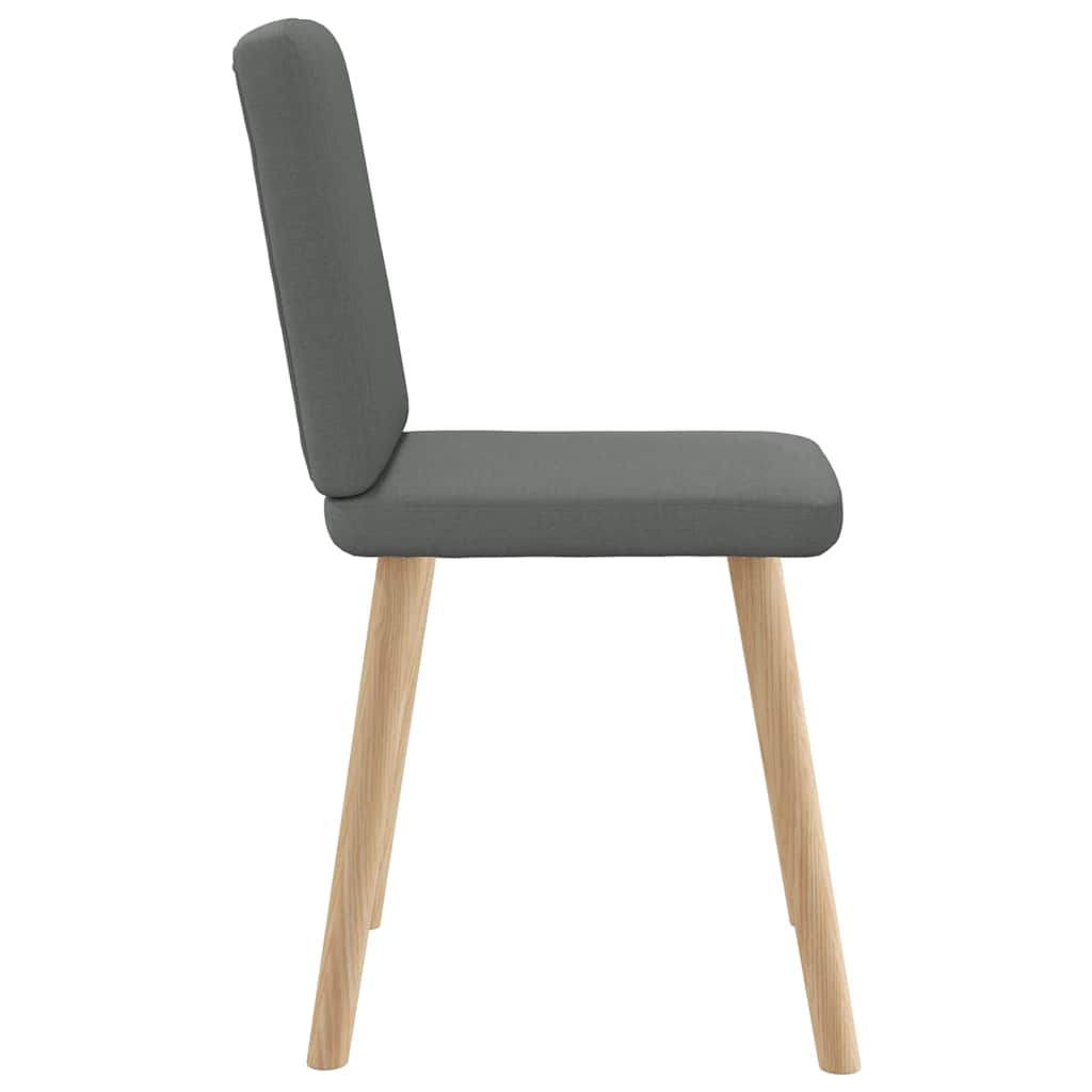 Eetkamerstoelen 6 st stof donkergrijs
