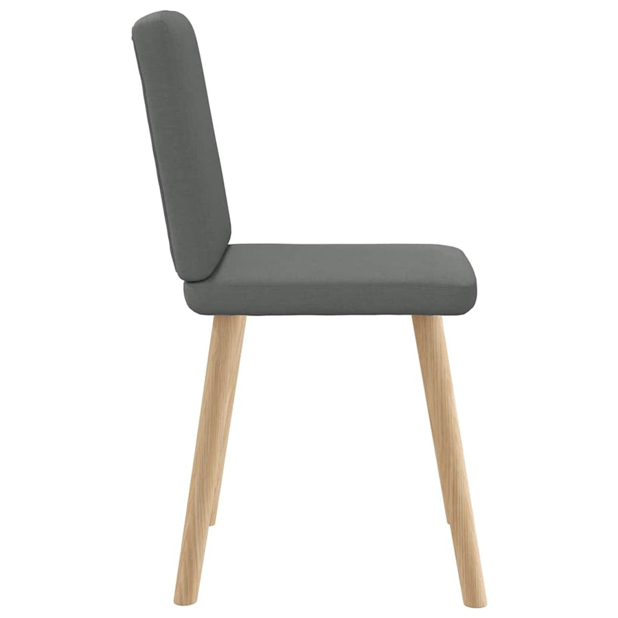 Eetkamerstoelen 6 st stof donkergrijs