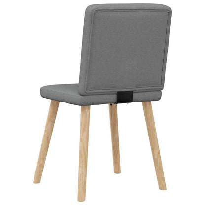 Eetkamerstoelen 6 st stof donkergrijs