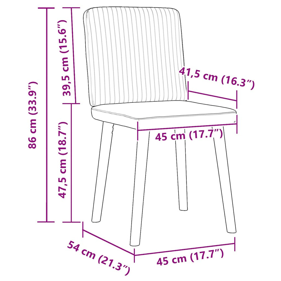 Eetkamerstoelen 6 st stof donkergrijs