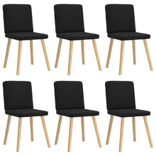 Eetkamerstoelen 6 st stof zwart