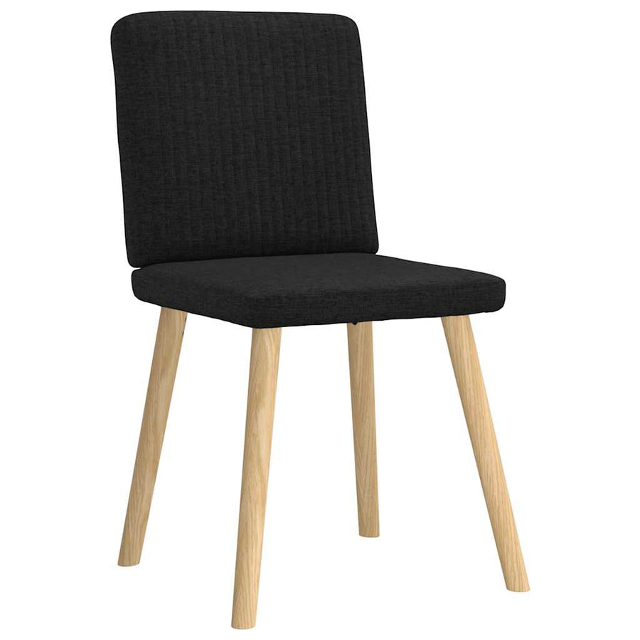 Eetkamerstoelen 6 st stof zwart