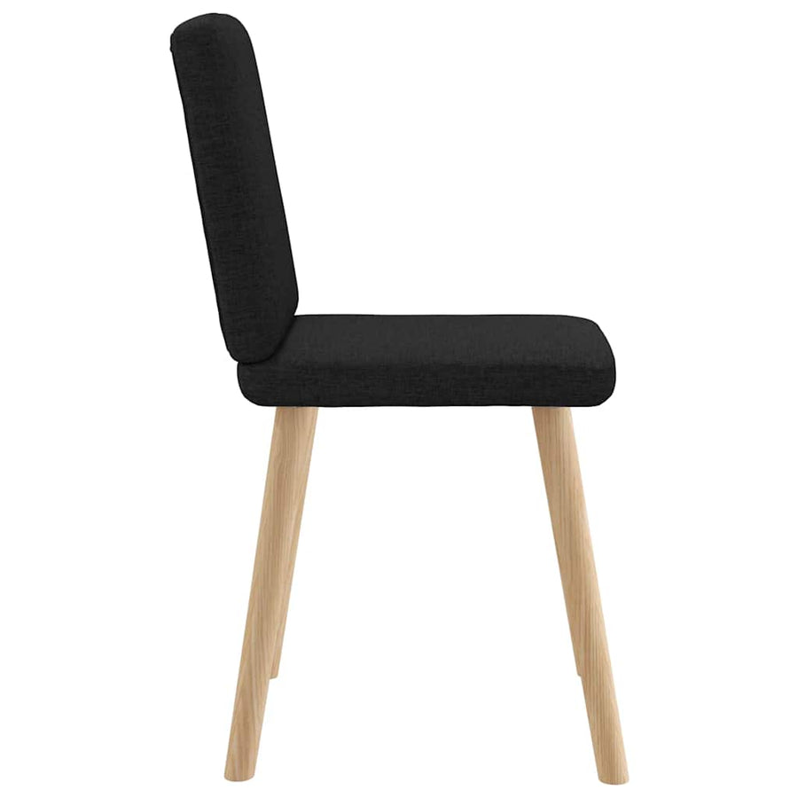 Eetkamerstoelen 6 st stof zwart