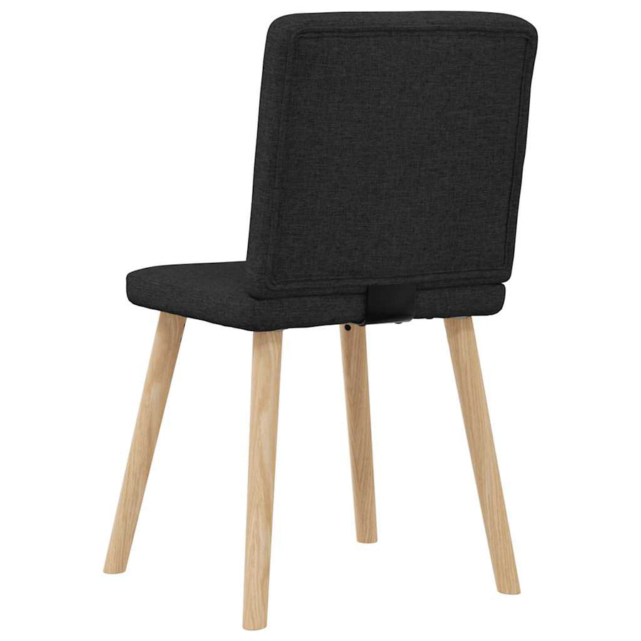 Eetkamerstoelen 6 st stof zwart