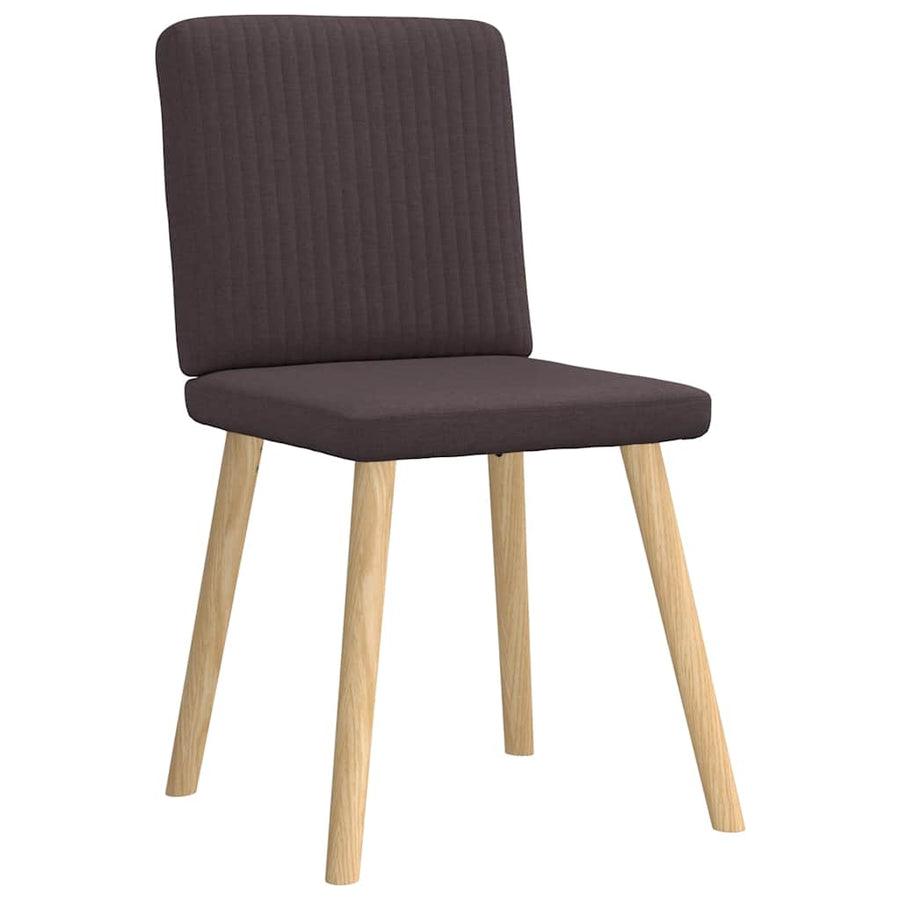 Eetkamerstoelen 6 st stof donkerbruin